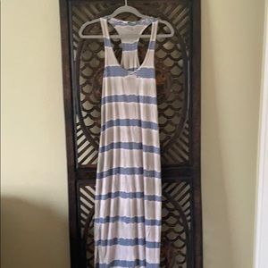 Striped hard tail maxi dress